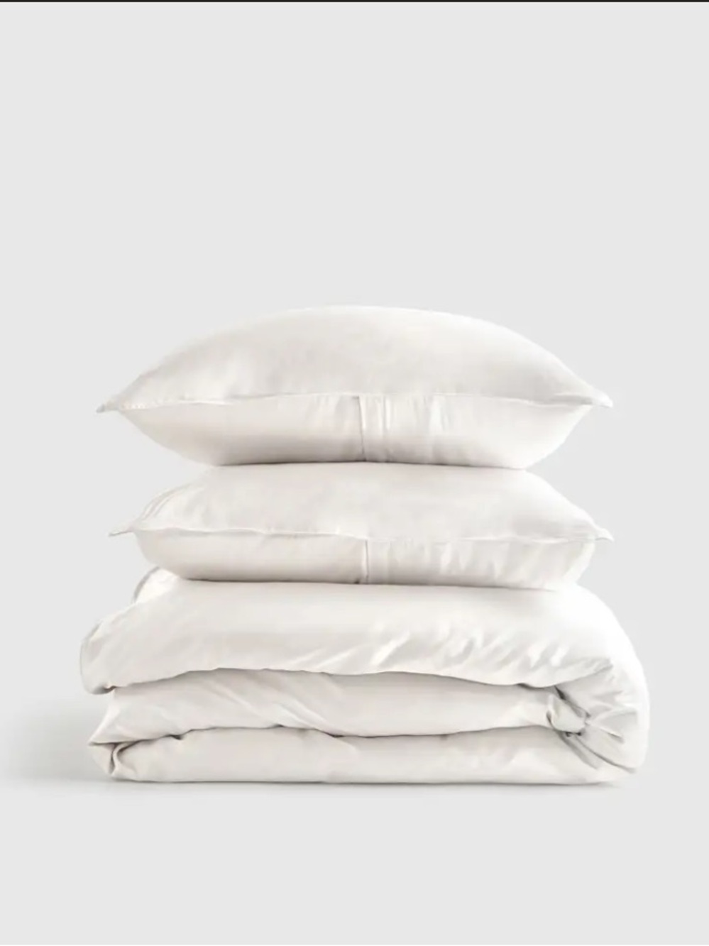 Quince Bamboo Duvet and Shams Set King/Cal King White NWOT